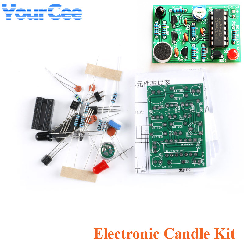 Diy Analog Electronics - Analogowe światła świeca elektroniczna zestaw symulacji