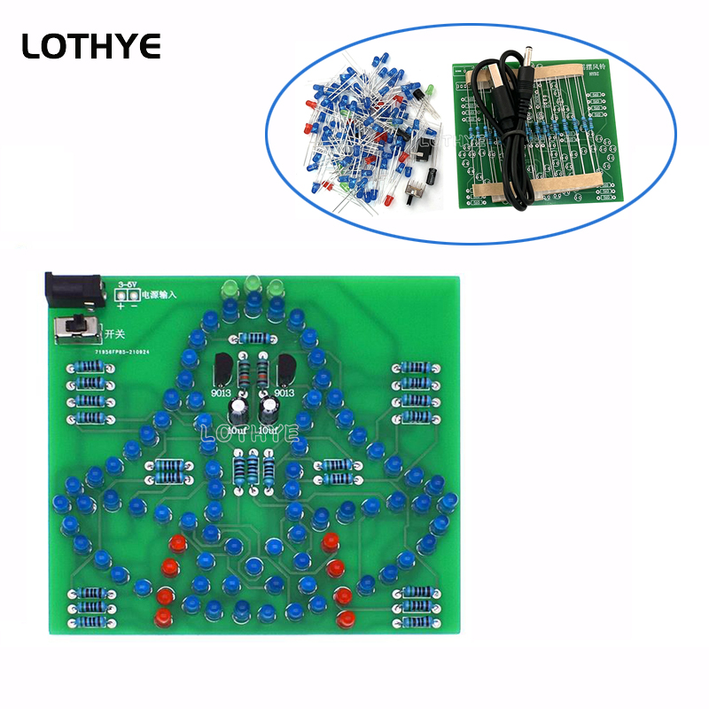 Diy Analog Electronics - DC 3-5V LED Light Swing Wind