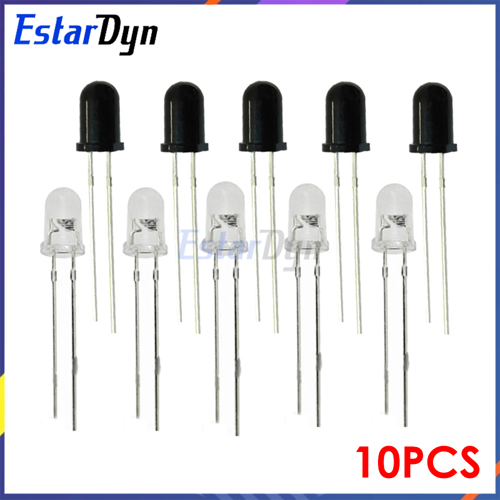 Ir Infrared Receiver - 10 szt. 3MM 5MM 850nm Zestaw