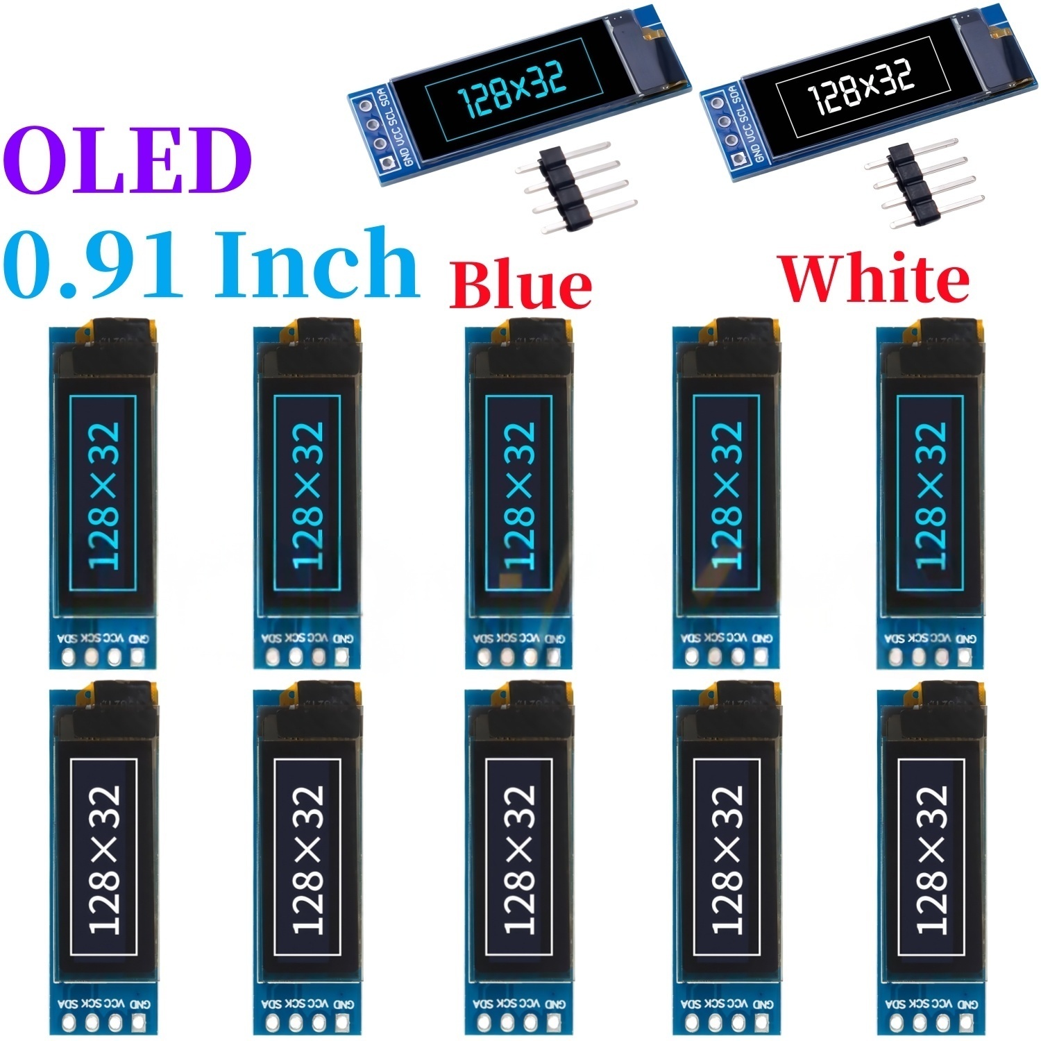 I2C Lcd Display - XZG 1-20 SZTUK 0,91 Cala 128x32