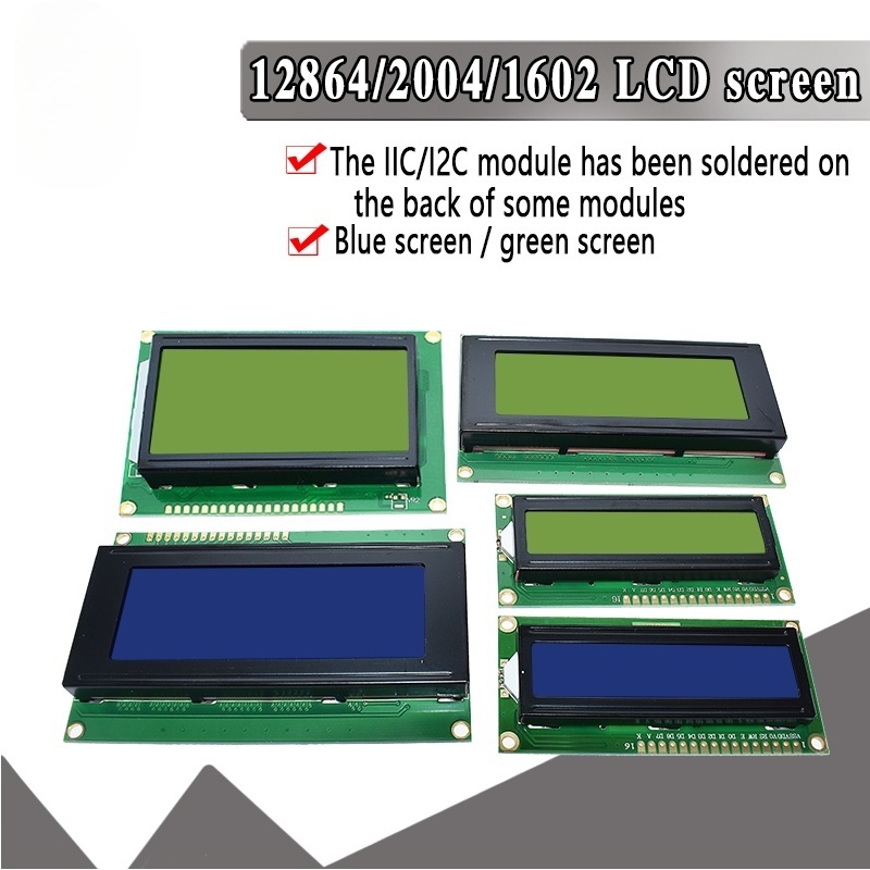 I2C Lcd Display - Moduł LCD 1602 2004 z niebiesko-zielonym