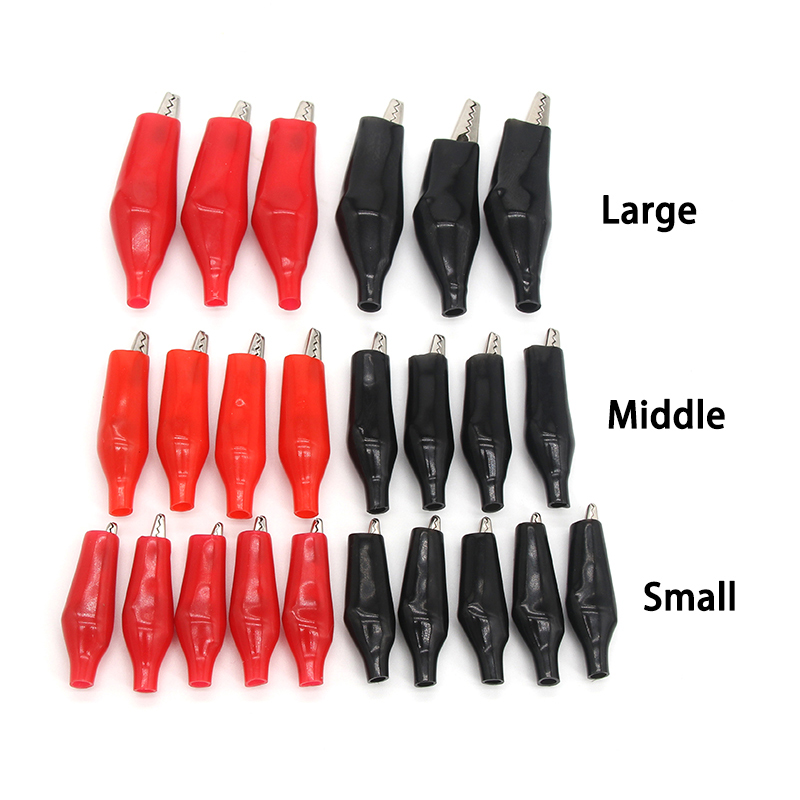 Czarno-czerwone zaciski krokod – Crocodile Clip Set recenzja i cena