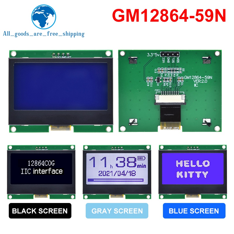 1/3 SZT. Moduł LCD 12864 IIC 1 – I2C Lcd Display recenzja i cena