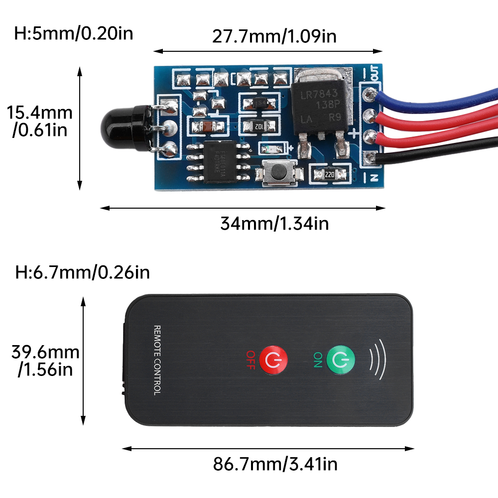 DC2.5V-5V 2-przełącznik kluczy – Ir Infrared Receiver recenzja i cena