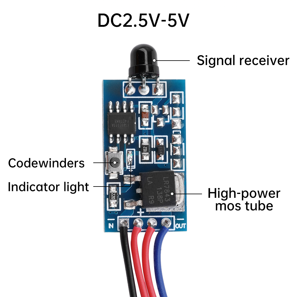 DC2.5V-5V 2-przełącznik kluczy – Ir Infrared Receiver recenzja i cena